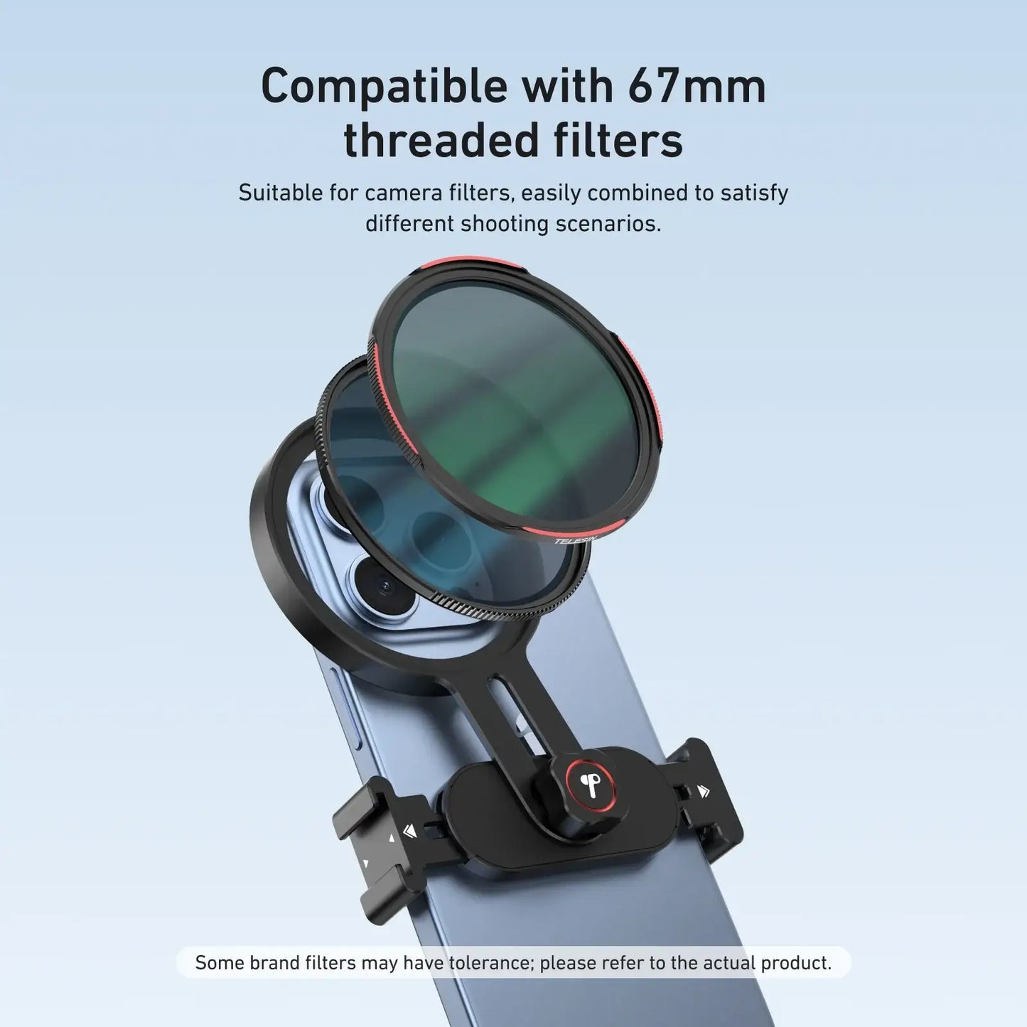 TELESIN Universal Phone Filter CPL ND2-32 for Smartphone