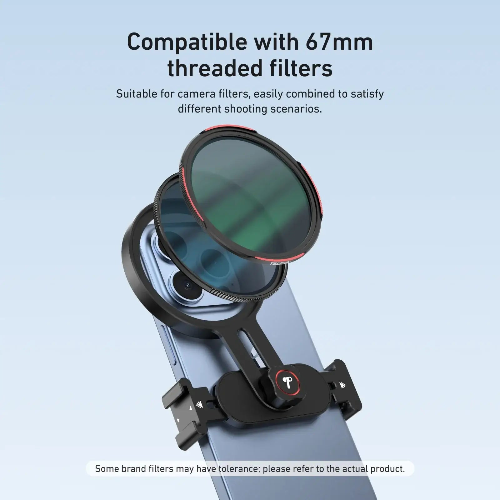 TELESIN Universal Phone Filter CPL ND2-32 for Smartphone