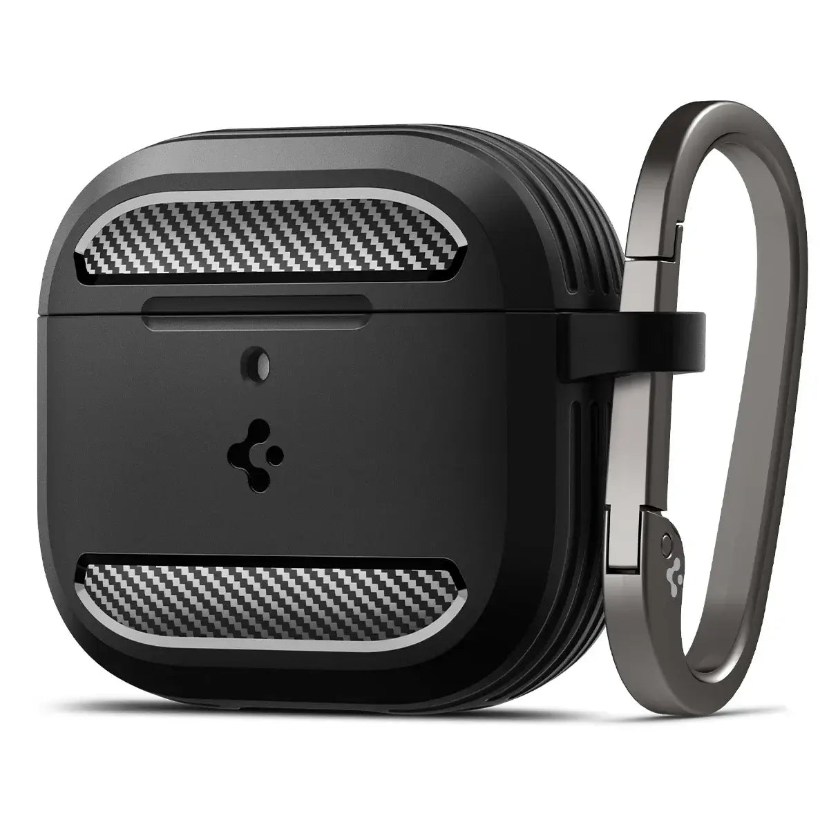 Spigen Rugged Armor Case for Apple AirPods 4 keyring loop Techs Park