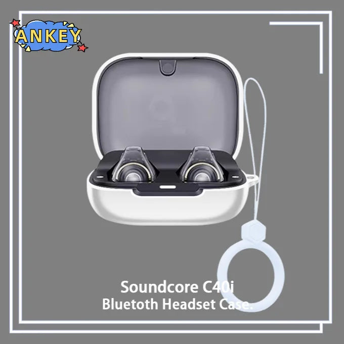 Case for Anker Soundcore C40i Protective Cover ring Anti-fall Soft Silicone C30i Wireless Bluetooth Earbuds Carrying