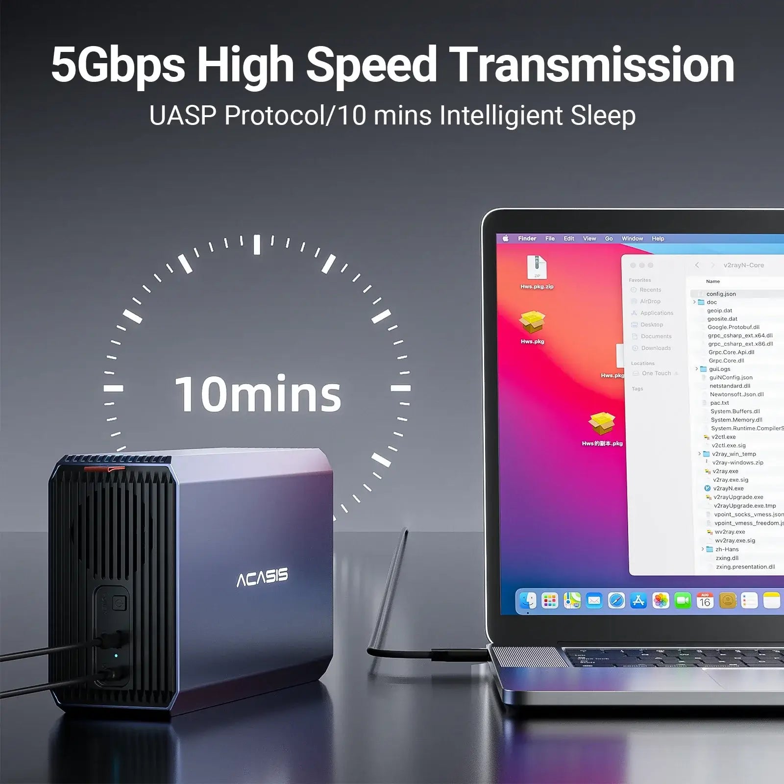 Acasis 48TB Dual-Bay External Hard Drive Enclosure