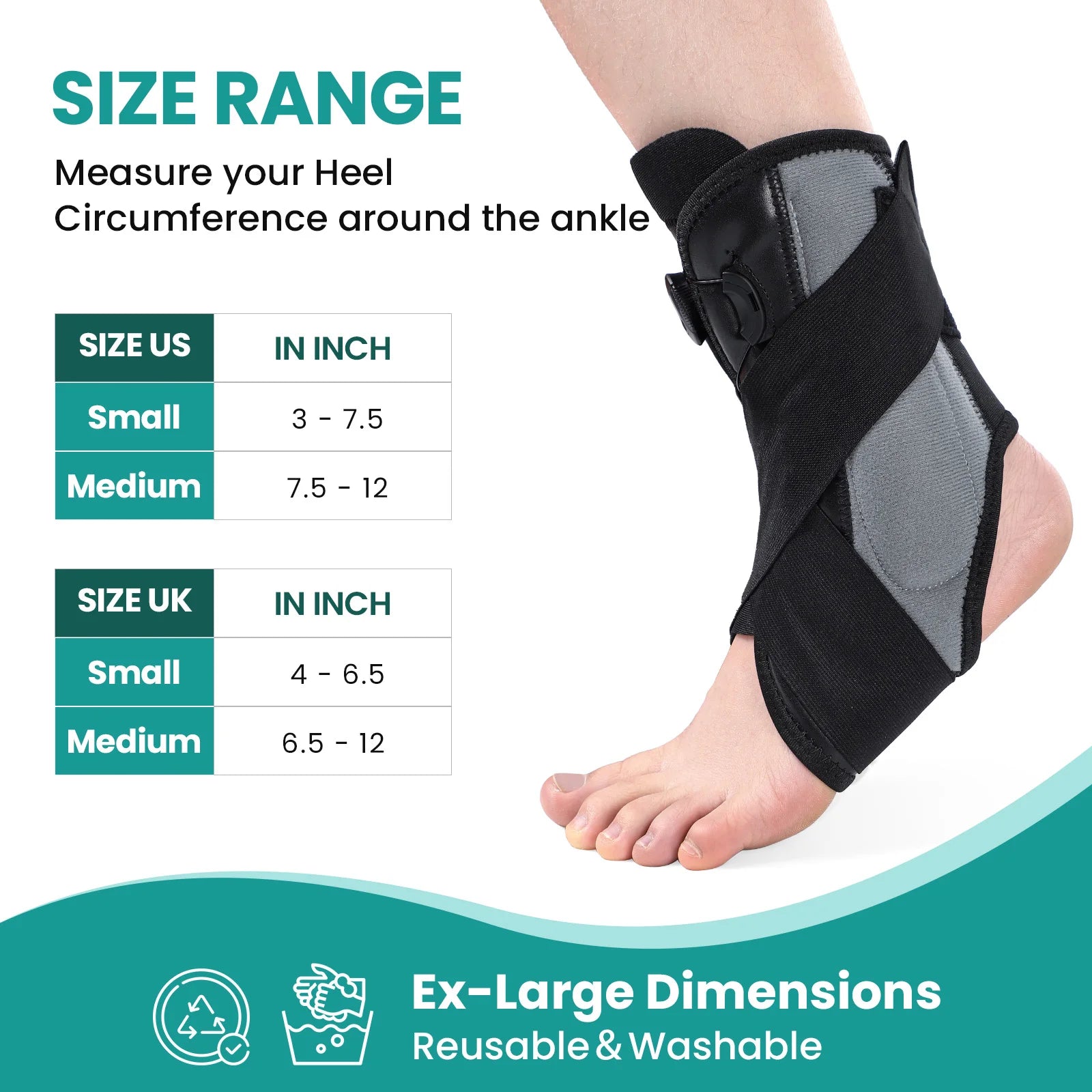 1Pcs Adjustable Ankle Brace Plantar Fasciitis Protector Foot Support Plantar Fasciitis Arch Foot Pain Achilles Tendon Drop Brace