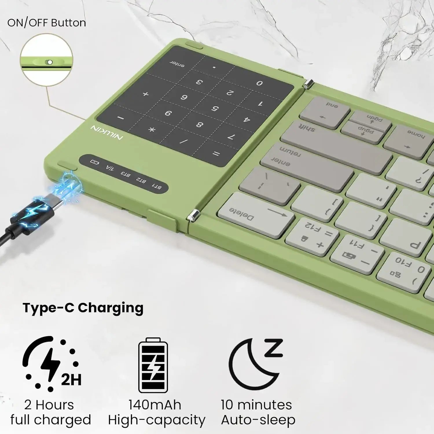 foldable wireless bluetooth keyboard with touchpad