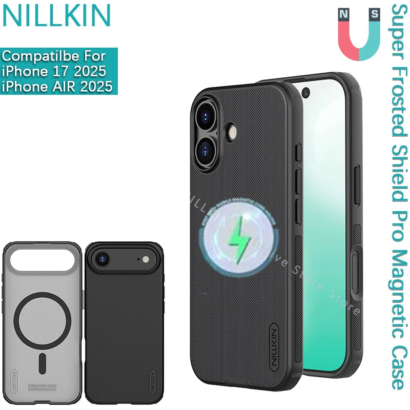Nillkin For iPhone 17/17 AIR TPU+PC Super Frosted Shield Magnetic Case shockproof Magsafe protective cover phone case Shell