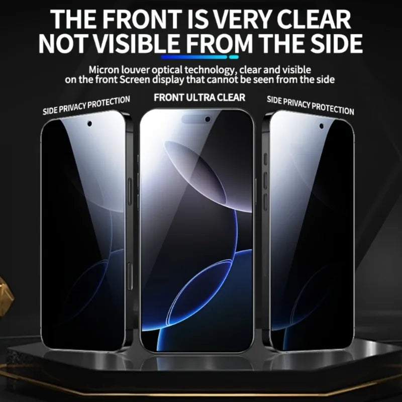 [3+3pcs]3pcs Anti-Spy Tempered Glass for IPhone 17 Promax 15 14 13 Promax 16E 16 Plus 12Mini 13 Promax Air+3pcs Camera Protector