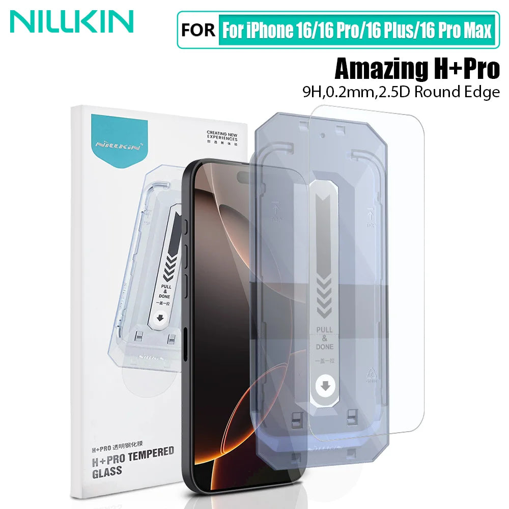 Nillkin For iPhone 16 Pro Max Screen Protector CP+Pro/H+Pro Clear Tempered Glass Film for iPhone 16 Pro for iPhone 16 With Tool