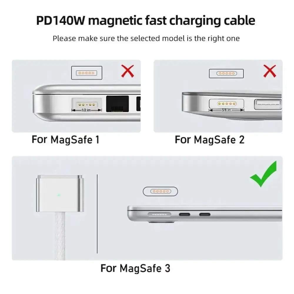 	type-c to magsafe 3 adapter 140w pd