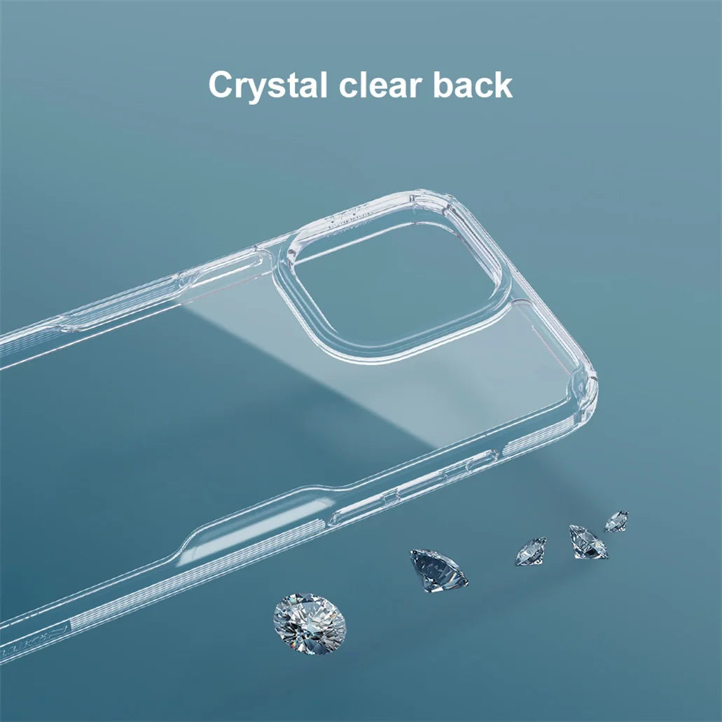 Nillkin For iPhone 15 Pro Max Case Nature Pro Transparent Clear TPU Frame Protection Cover For iPhone 15 /15 Plus Bumper