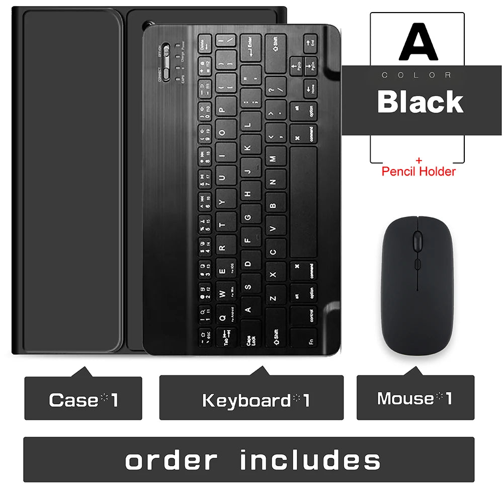 Magic Keyboard Case for iPad Pro 13 2024 M4 Pro 11 Air 5 M3 10th Funda M2 iPad Pro 12.9 Case Bluetooth Keyboard Wireless Mouse