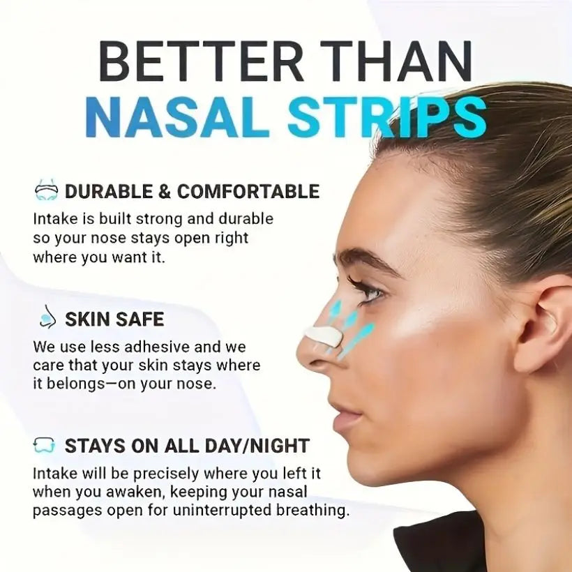 External magnetic nose strips, super anti-snoring solution, anti-snoring and sleep aid, 4 sizes of nasal dilator strips, suitabl