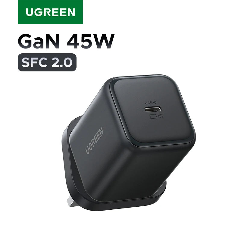 UGREEN 45W GaN Charger PD3.0 Fast Charger PPS QC3.0 Quick Charge For Samsung S25 S24 Ultra iPhone 16 15 14 Pro Max iPad Tablet