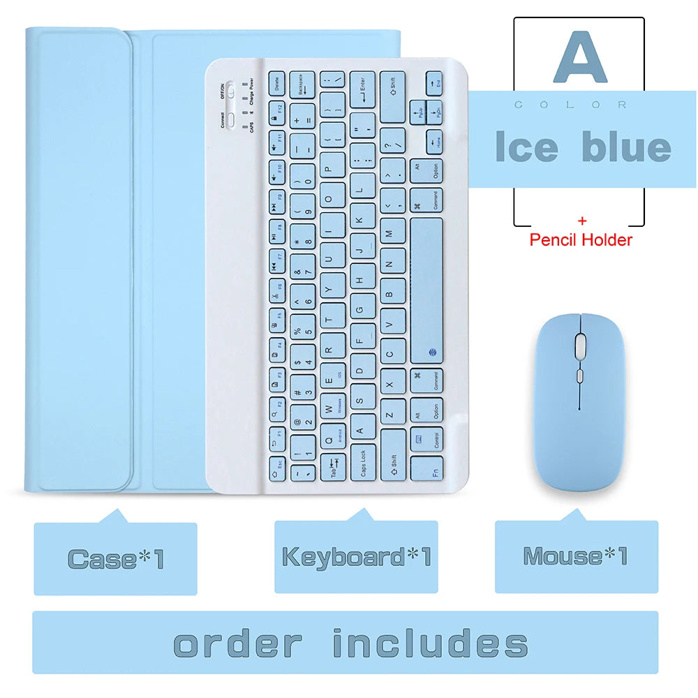 Magic Keyboard Case for iPad Pro 13 2024 M4 Pro 11 Air 5 M3 10th Funda M2 iPad Pro 12.9 Case Bluetooth Keyboard Wireless Mouse