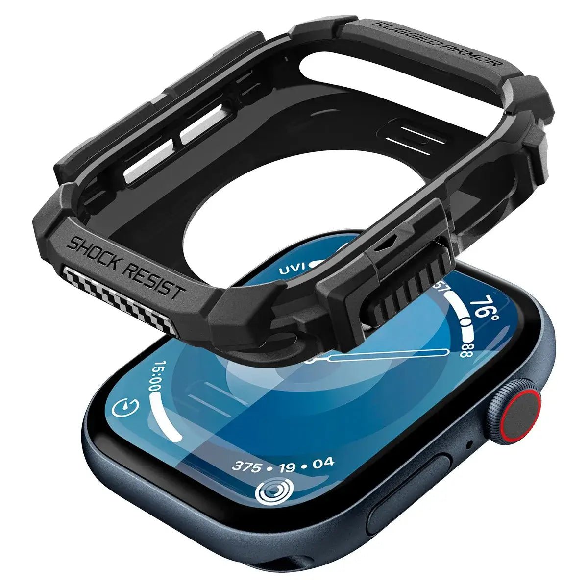 Spigen Rugged Armor Case for Apple Watch carbon fiber design Techs Park