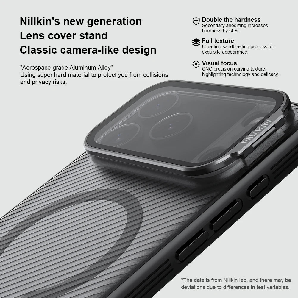 Nillkin For Iphone 17 Pro Max / Iphone 17 Pro Camshield Prop Magnetic Case TPU+PC Camera Lens Cover Stand Protective Back Cover