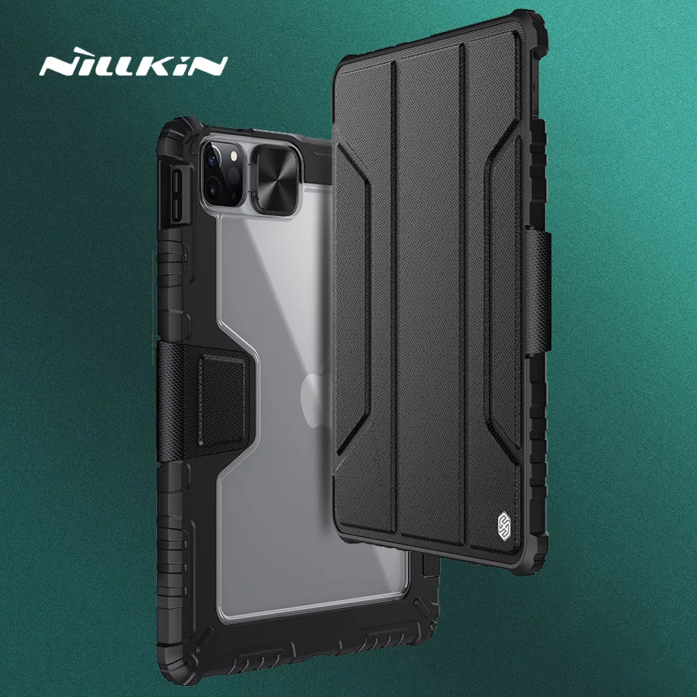 NILLKIN Bumper Slide Camera Protect Case For Apple iPad Air 10.9 2020 Air 4 Pro 11 2020 Magnetic Flip Leather Case Back Cover