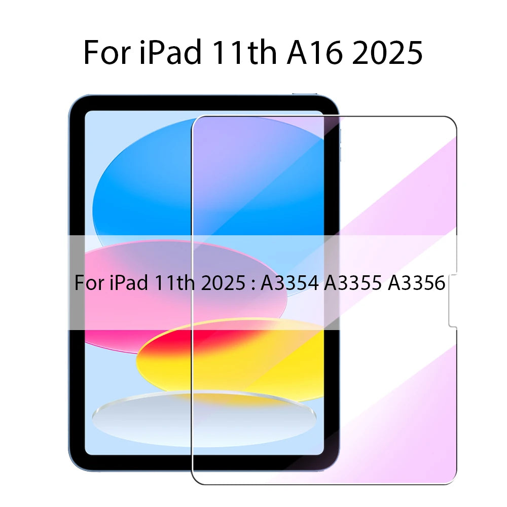 Tempered Glass For Ipad Pro 13 11th M4 12.9 A16 10 9 10th 9th Gen Screen Protector Air 11 5 4 M2 M3 Mini 6 7 A17 Blue Light Film