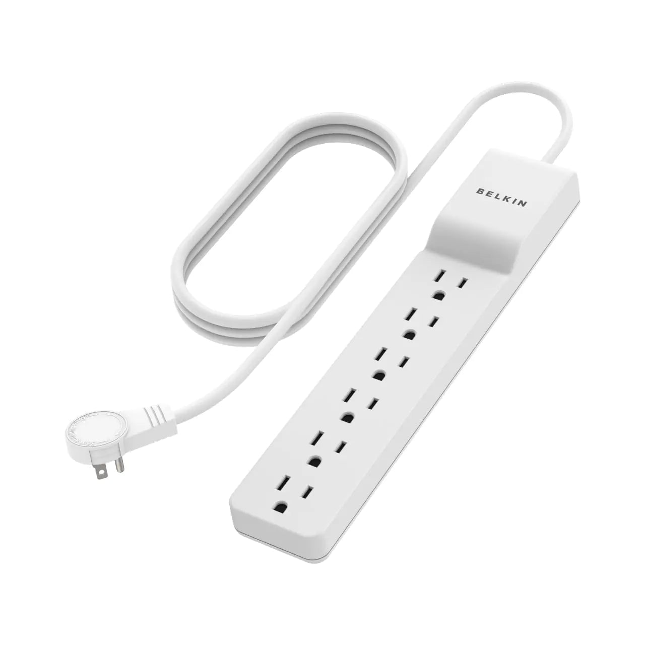 Belkin 6-Outlet Surge Protector Power Strip 6ft Cord 360° Rotating Plug - 1080 Joules Protection