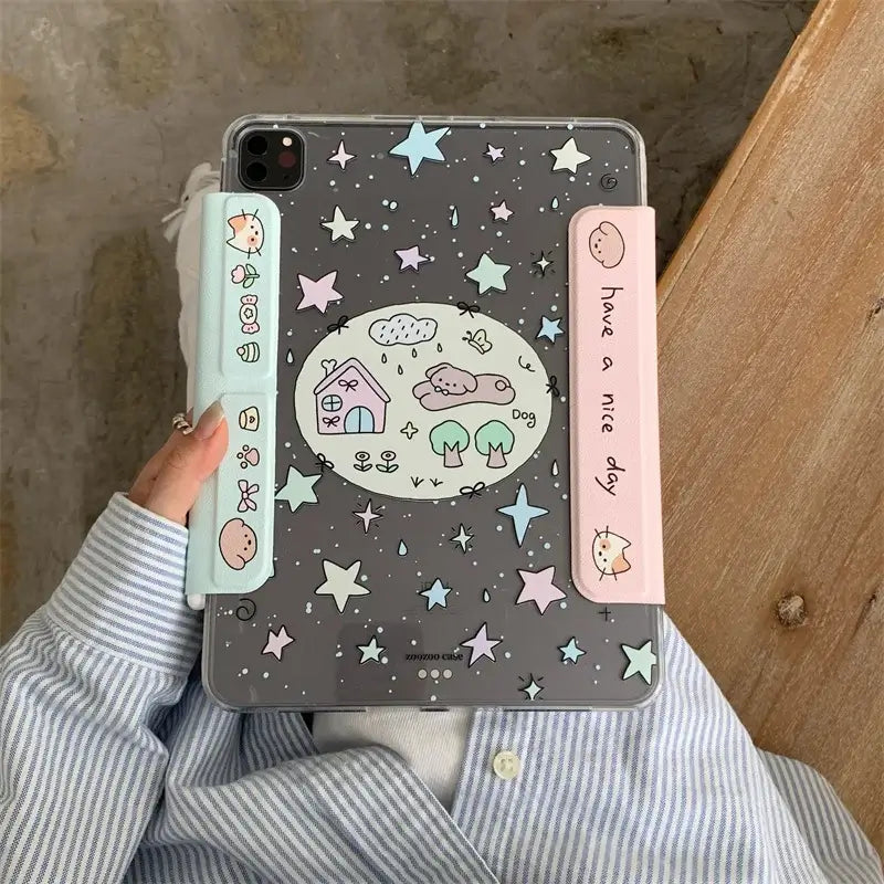 2024 New Cute Astral Cases for iPad Air 11" 13" Pro11 13 12.9 M2 M4 Case 9.7 5th 6th 10.2 7th 8th 9th 10th Air 3 4 5 6 Cover