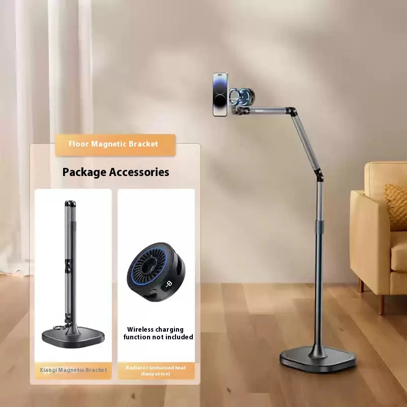 TELESIN Magnetic Bracket Desktop Shooting Phone Holder Custom For Live Broadcast Floor Type Shooting Telescoping for IPAD iphone