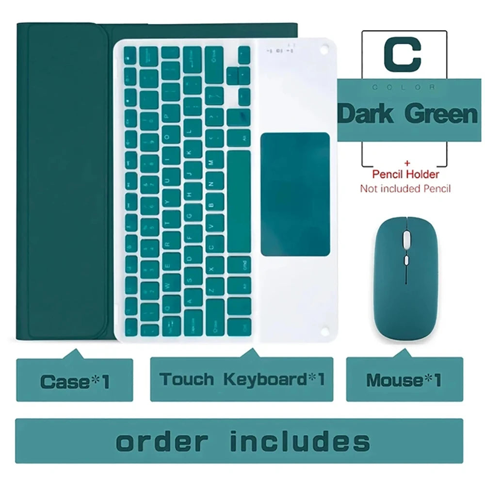 Magic Keyboard Case for iPad Pro 13 2024 M4 Pro 11 Air 5 M3 10th Funda M2 iPad Pro 12.9 Case Bluetooth Keyboard Wireless Mouse