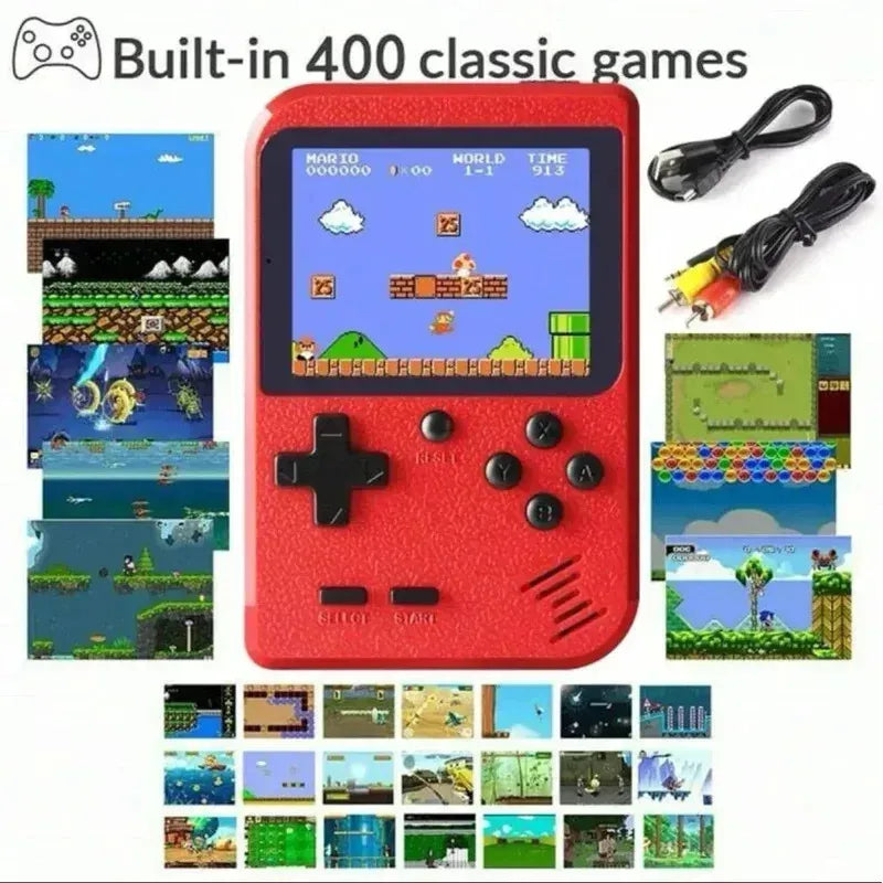 Red Retro Handheld Game Console for Kids – Techs Park