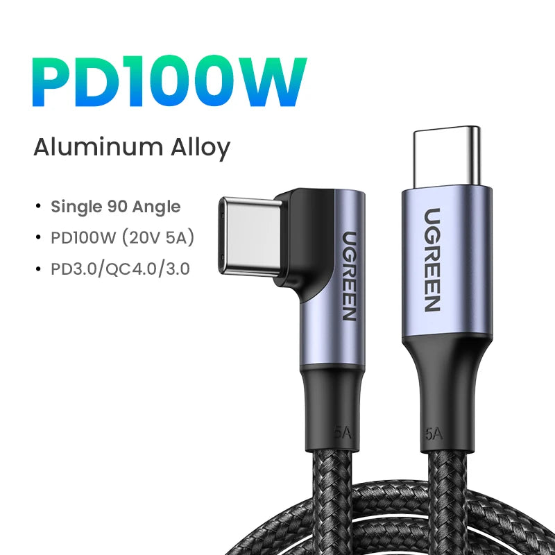 UGREEN 100W USB C to USB C Cable for iPhone 15 MacBook iPad Pro  Fast Charging Cable 5A 100W Type C Fast Charger PD Cable USB C