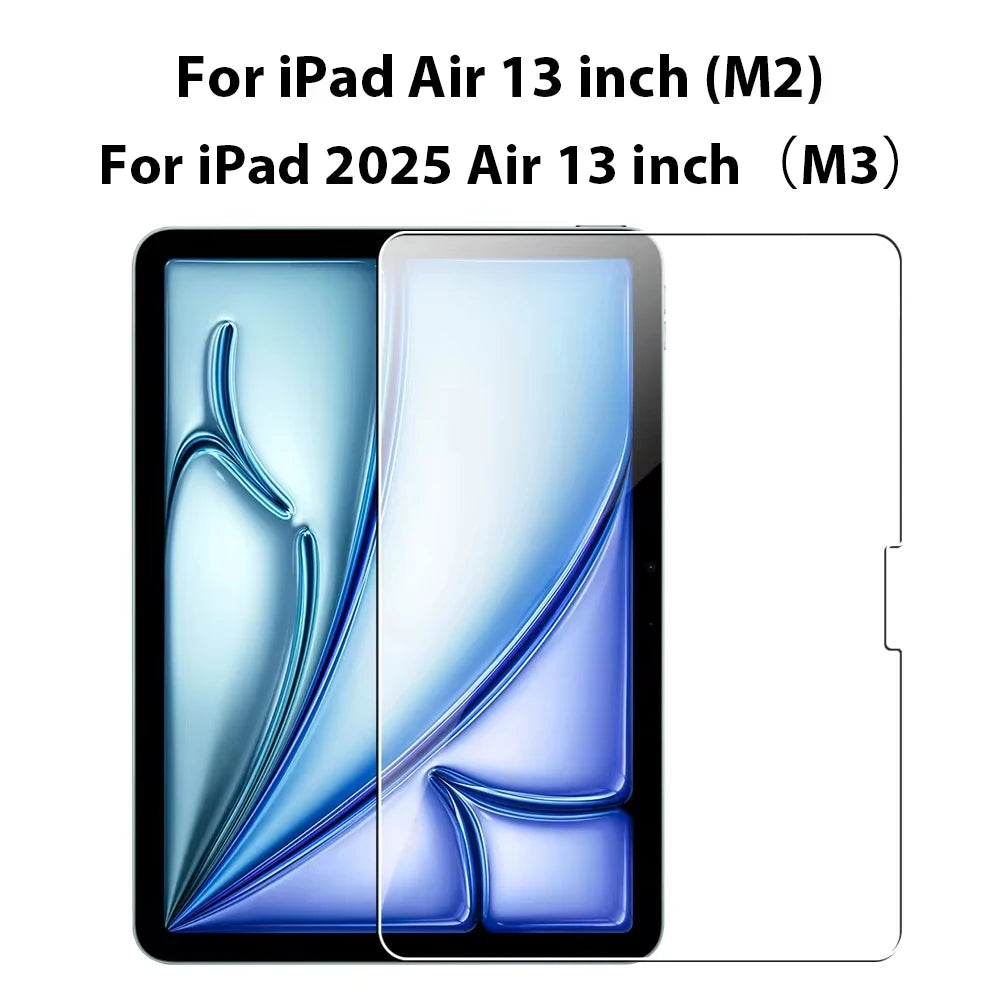 Tempered Glass For Ipad A16 M3 2025 10th Generation Screen Protector For Ipad Air 13 11 M4 Pro 12.9 Air 5 4 3 Mini 6 7 10.2 Film