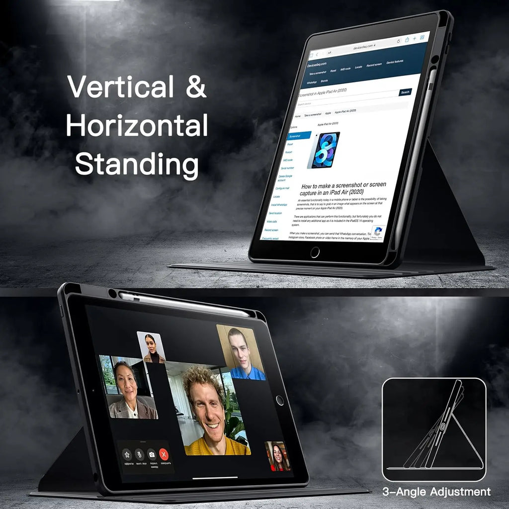 360° Rotation Cover for  iPad Air 11 M2 Air13 Pro 13 M4 Air5 Air4 iPad 10th 10.9in Mini 6 10.2inch Pro12.9 Shockproof Smart Case