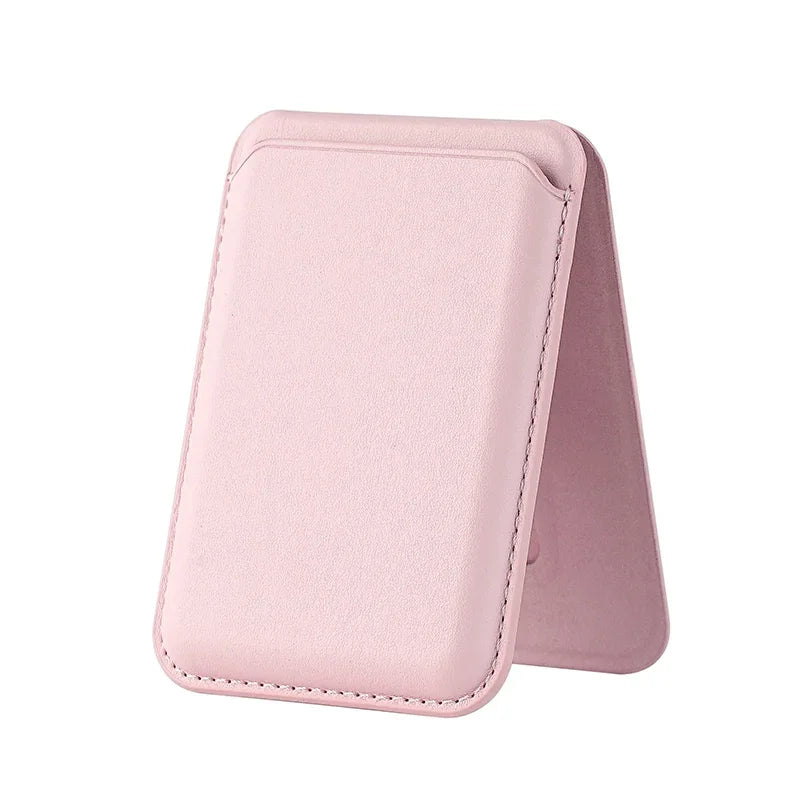 Kickstand Magnetic Leather Wallet Case for iPhone 17 16 15 14 Pro Max Galaxy Card Holder Magsafe Phone Bag Cover Accessories