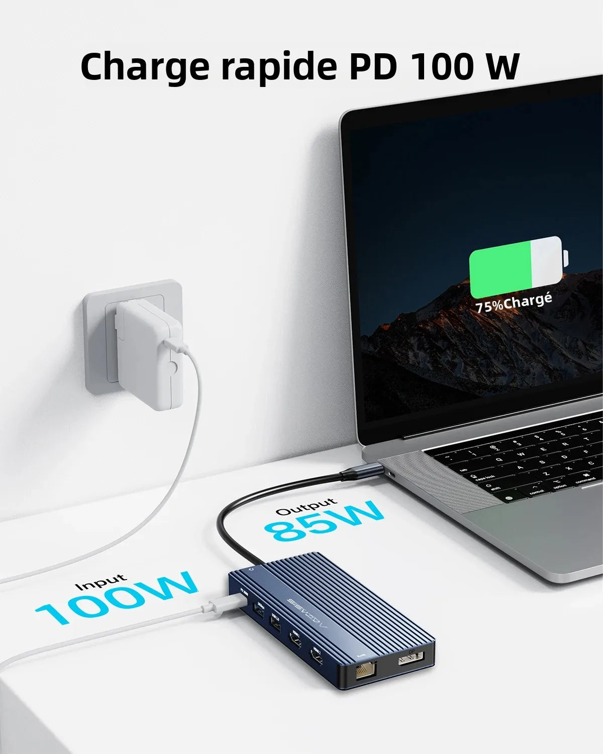 Acasis 14 in 1 USB-C Docking Station 4K 60HZ Resolution PD 100W Input 85W Output for Laptop