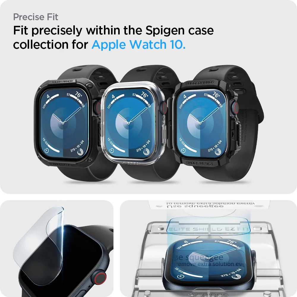 Spigen EliteShield EZ Fit for Apple Watch 11/10 Series (46mm/42mm) Screen Protector