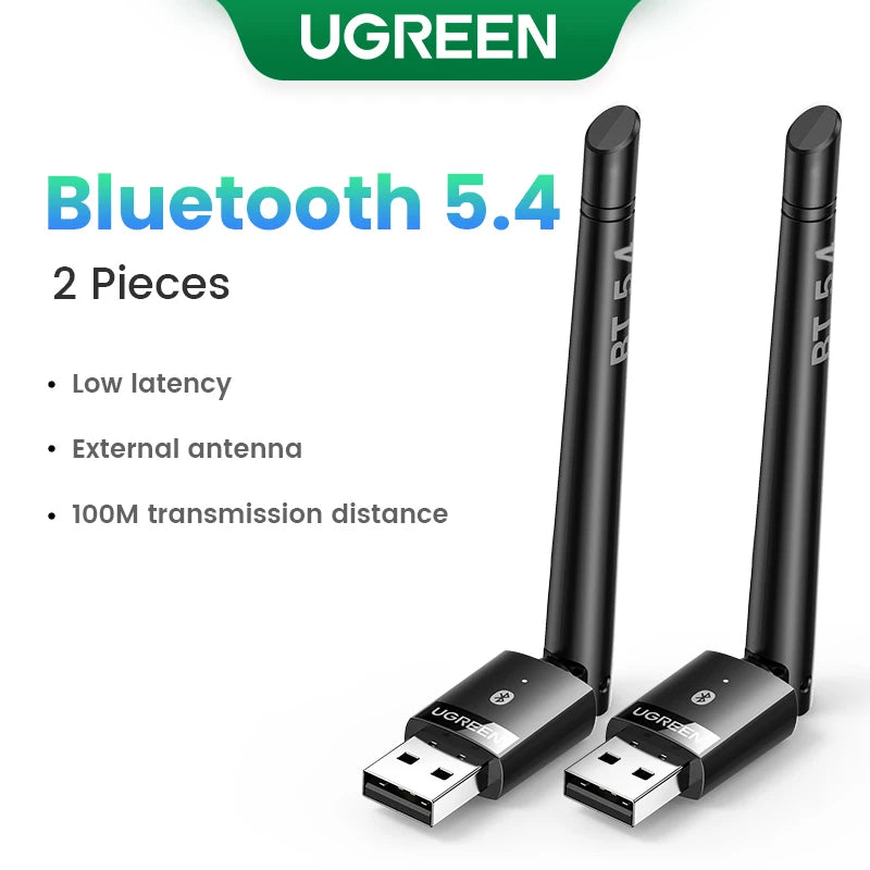 UGREEN USB Bluetooth 5.3 5.4 Adapter 120 M Dongle Wireless Receiver