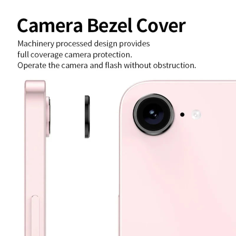 Alloy Camera Protector For iPhone 17Air 16E 2025 Metal Ring Lens Tempered Glass Back Lens Cover Protective Cap