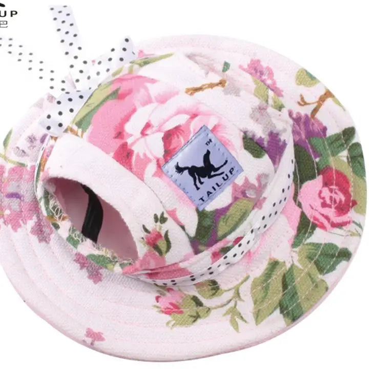 Pet Dog Cat Cap Breathable Sunhat Cloth Mesh Canvas Hat For Small Medium Dogs Cats Caps Pet Products