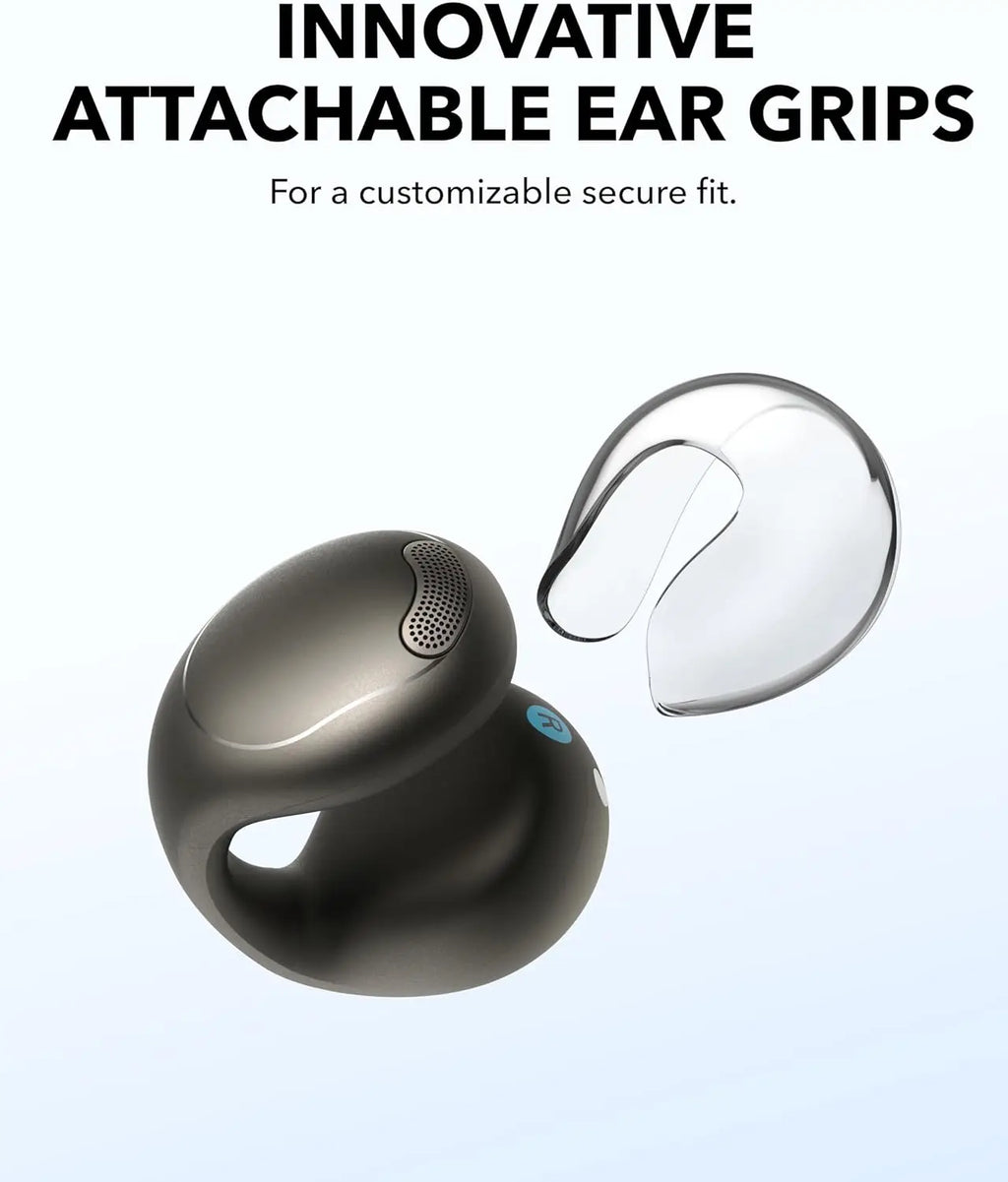 Soundcore C40i by Anker, Open-Ear Earbuds, Clip-On Headphones, Flexible Joint Design, Button Controls, Lightweight Comfort