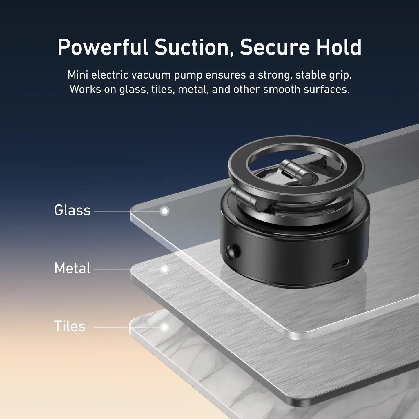 TELESIN Magnetic Electric Suction Cup Car Phone Holder