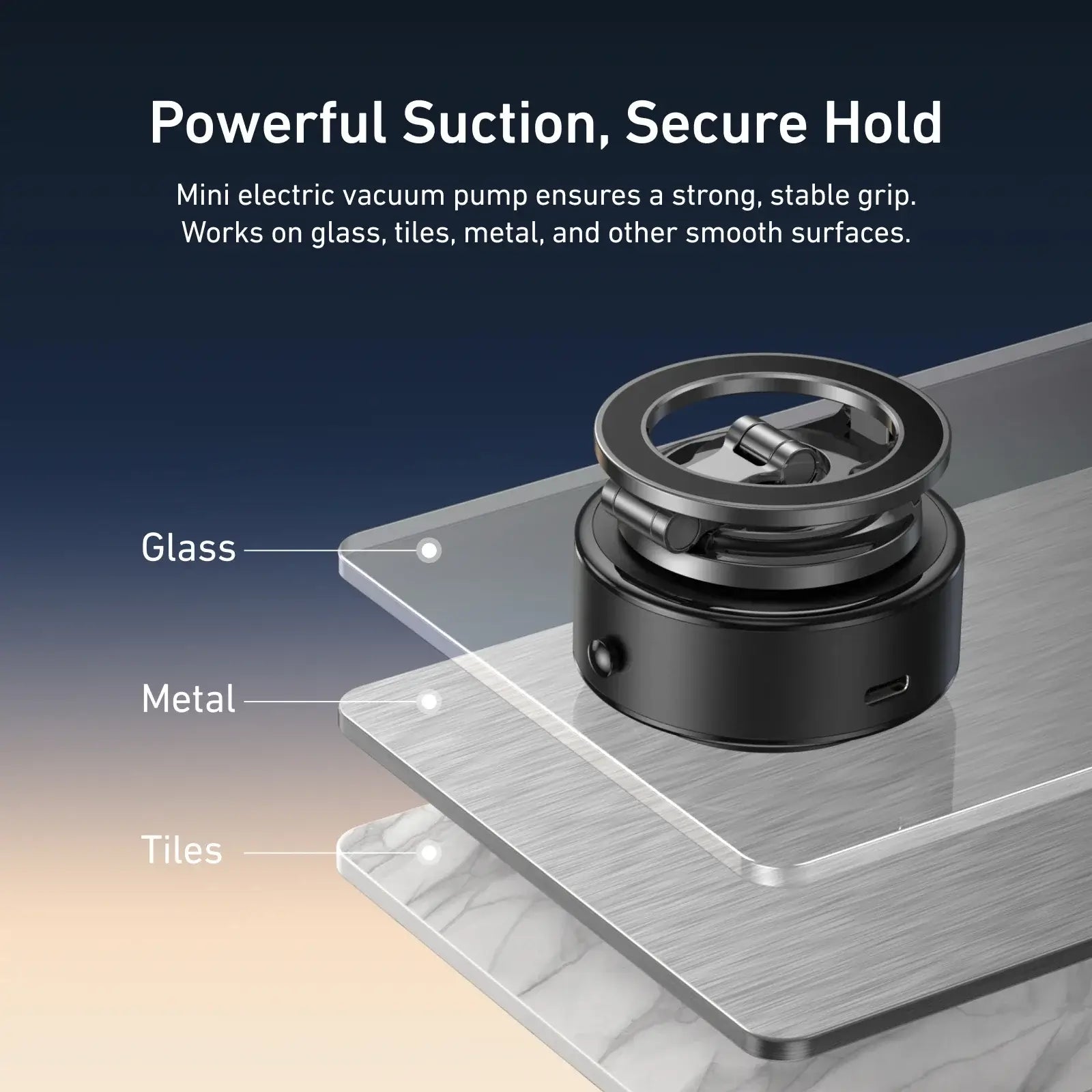 TELESIN Magnetic Electric Suction Cup Car Phone Holder