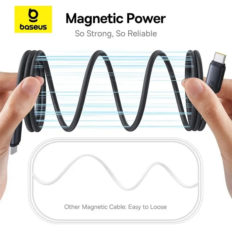 Baseus Picogo 240W USB-C Cable – Magnetic Fast Charger