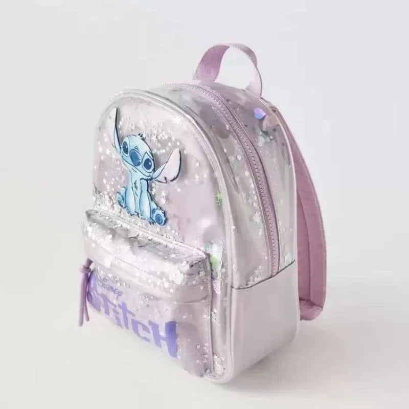 2025 New Disney Stitch Cartoon Sequin Trendy Fashion Boys and Girls Backpack Multifunctional Kindergarten School Bag