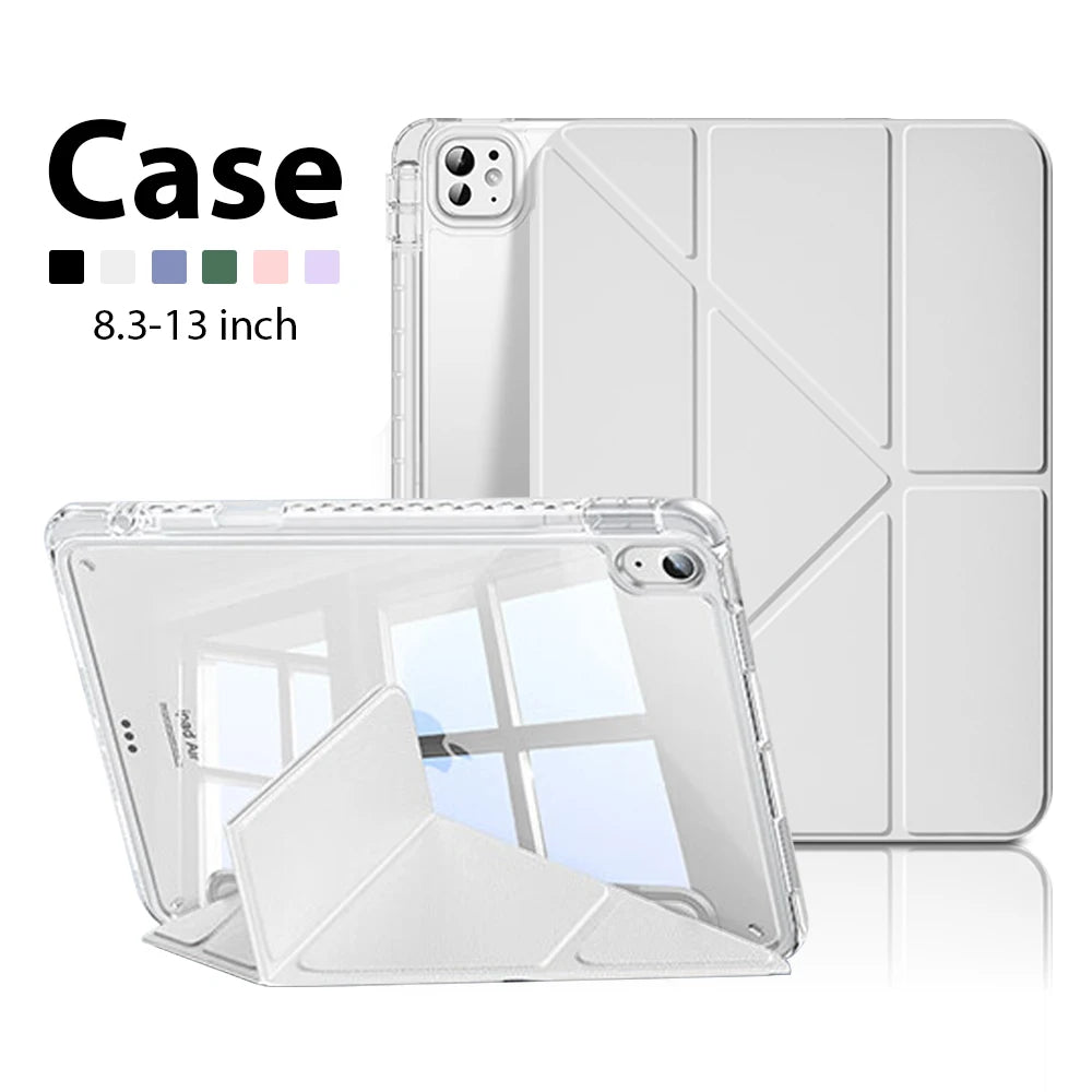 Case For iPad A16 2025 10 9 9th 10th Generation Pro 13 11th M4 12.9 Funda Air 11 5 4 M3 M2 Mini 7 6 A17 2024 8 HD Acrylic Cover