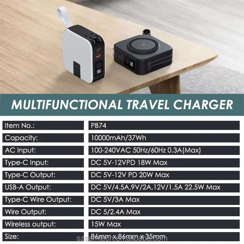 wireless power bank magnetic  with plug cable Fast charging ugreen Magsafe external Spare battery mobile  camping qi2