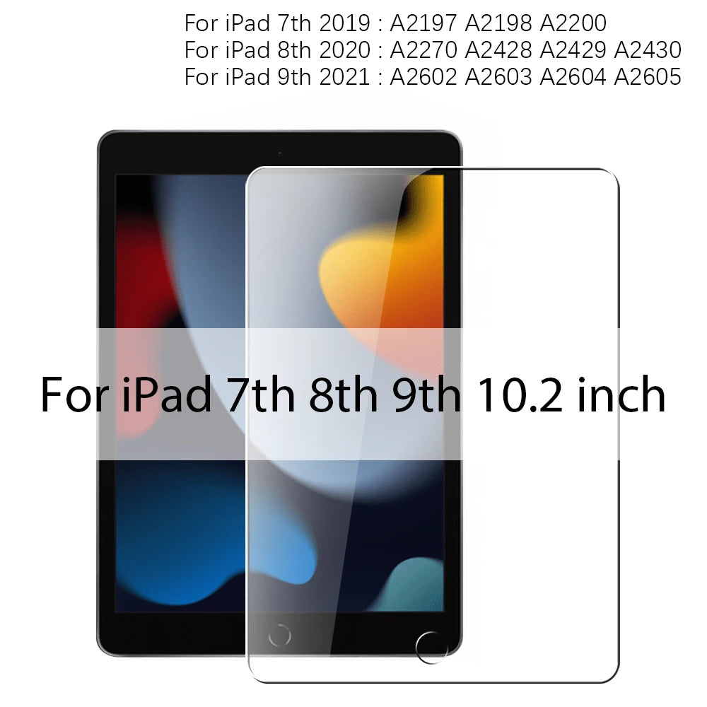 Tempered Glass For Ipad A16 M3 2025 10th Generation Screen Protector For Ipad Air 13 11 M4 Pro 12.9 Air 5 4 3 Mini 6 7 10.2 Film