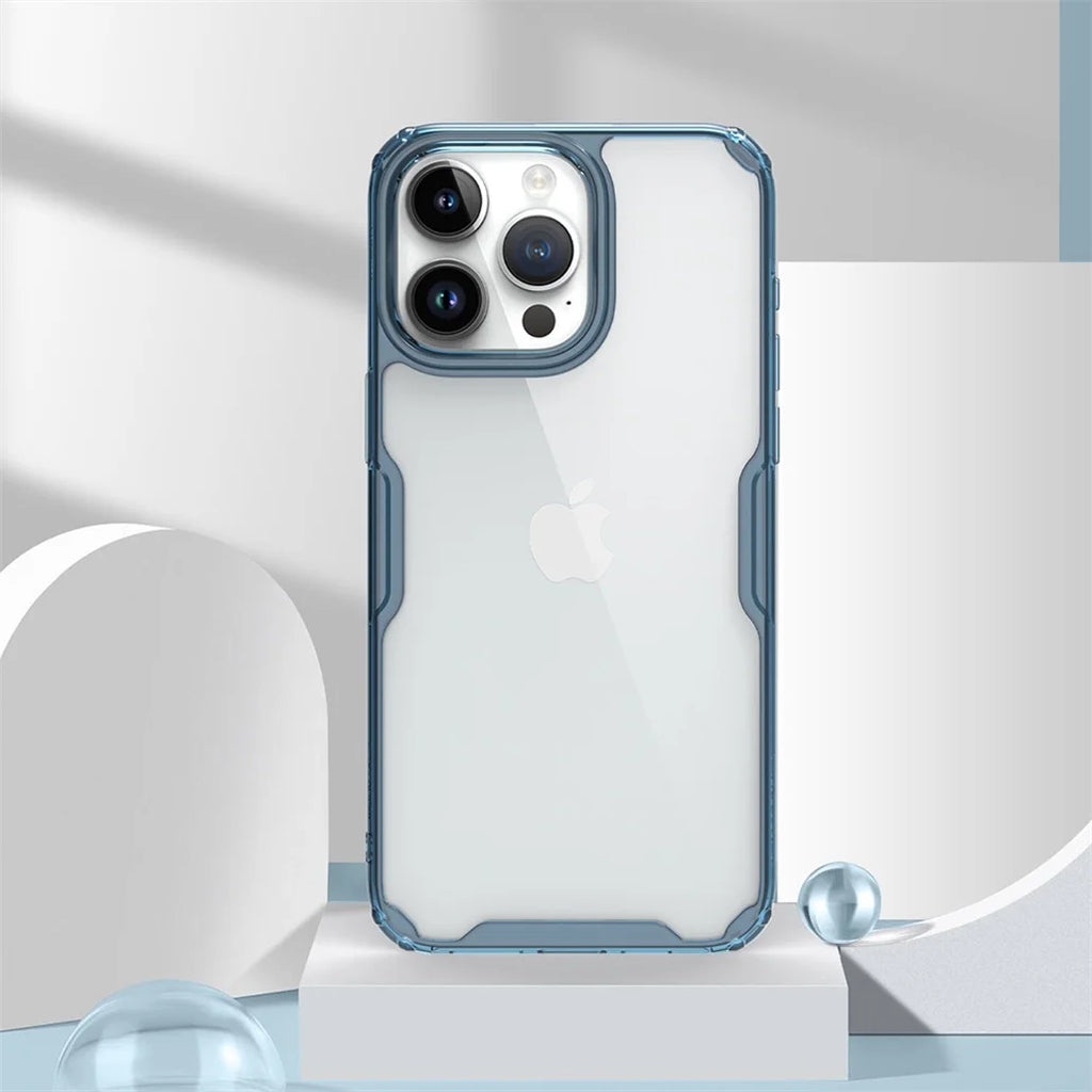 Nillkin For iPhone 15 Pro Max Case Nature Pro Transparent Clear TPU Frame Protection Cover For iPhone 15 /15 Plus Bumper