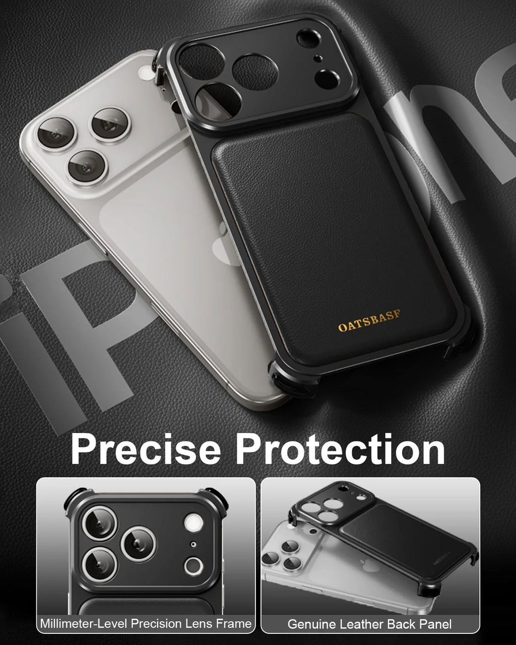 Eary Phone Case for iPhone 17 16 Pro Max for MagSafe Wireless Charging Leather Metal Screen Protective Shockproof Cover Shells