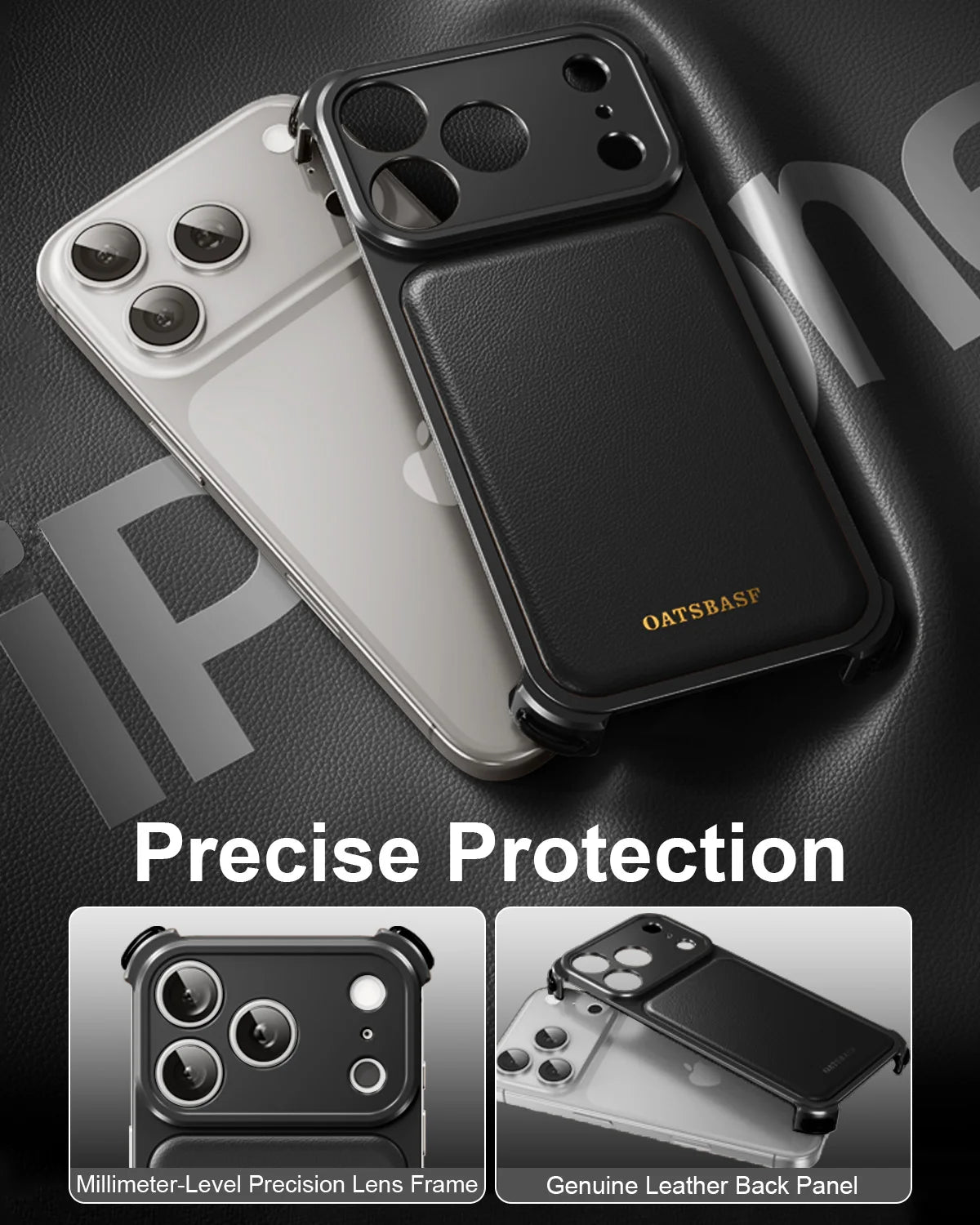 Eary Phone Case for iPhone 17 16 Pro Max for MagSafe Wireless Charging Leather Metal Screen Protective Shockproof Cover Shells