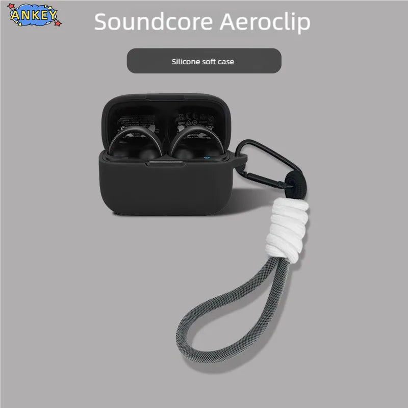 for Anker Soundcore AeroClip Protective Silicone Cute Cartoon Covers Wireless Earbuds Shell TWS Headphone Portable