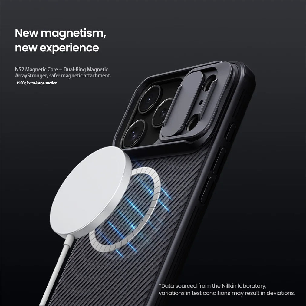 NILLKIN For iPhone 17Pro 17 Pro Max Matte MagSafe Case CamShield Pro Magnetic Charging Slider Camera Cover For iPhone17 / 17 Air