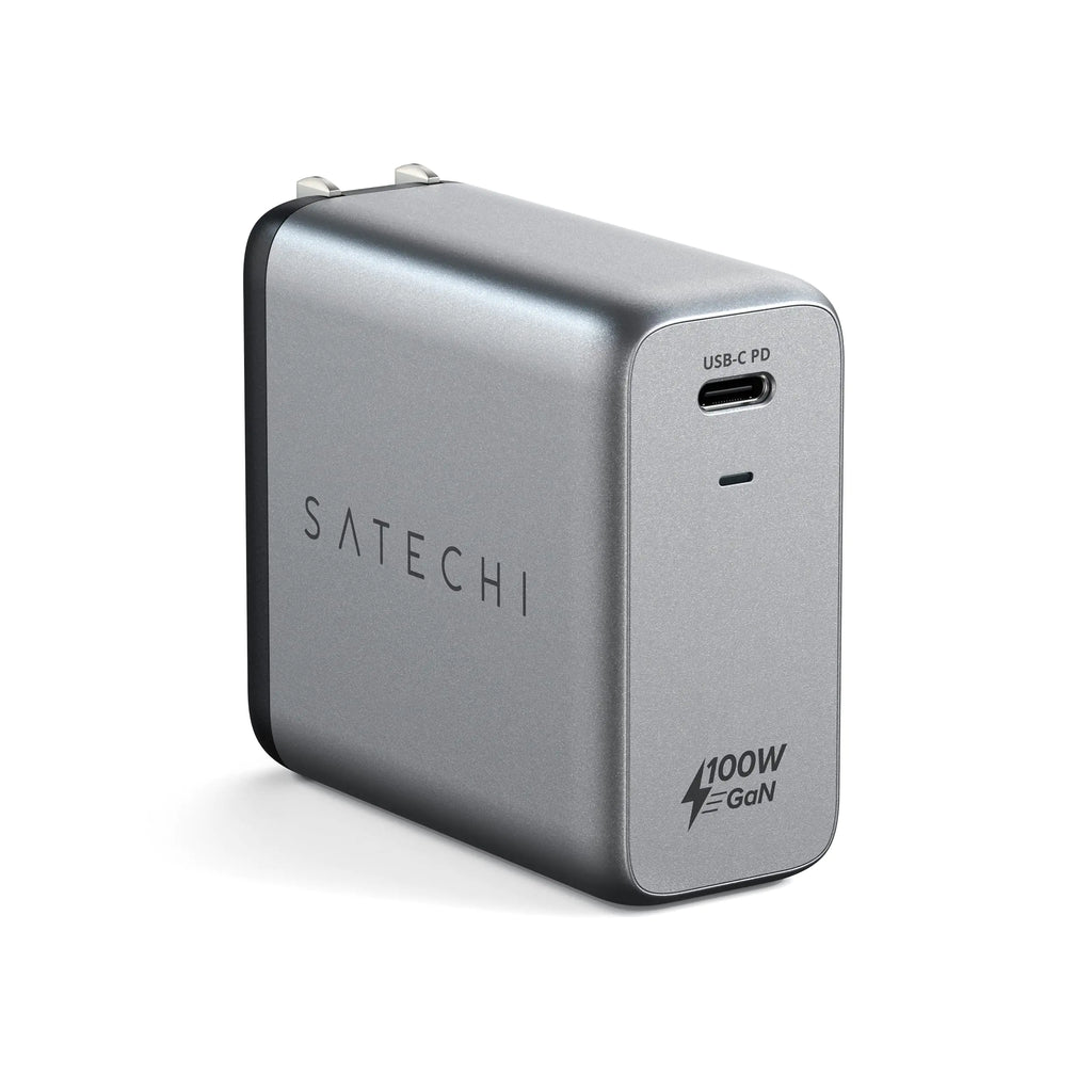 Satechi 100W USB C PD Wall Charger Block – Powerful GaN Tech – Compatible with MacBook Pro/Air M1 M2 M3 2021 iPad Pro M1 iPhone 16 Pro Max/16 Pro/16/16 Plus