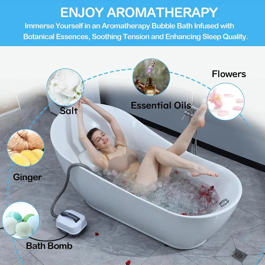 Full Body Spa Electric Bathtub Bubble Massage Setup