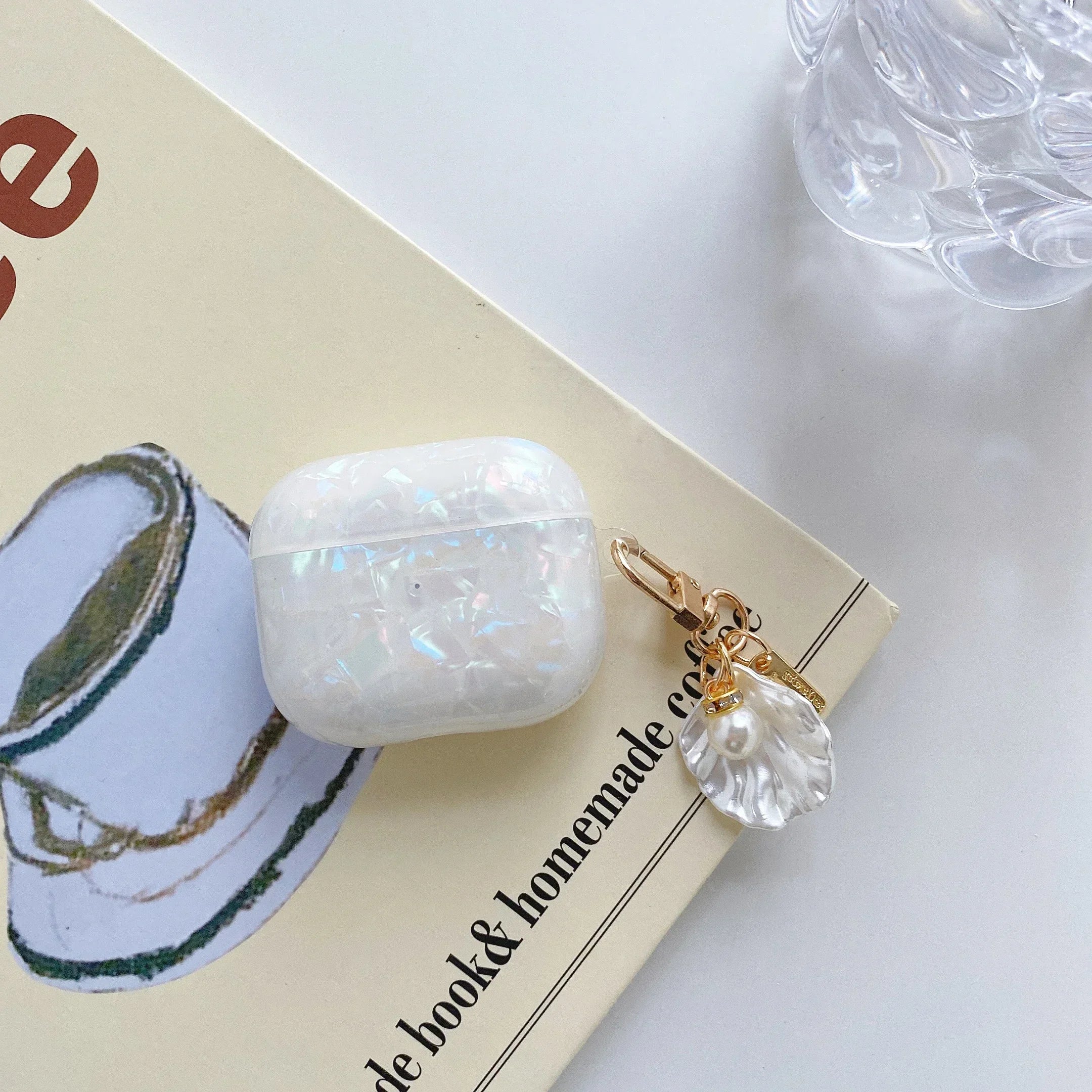 Pearl Earbuds Cases For 2024 Airpods 4 3 Leopard Pendant Headphone Protective Cover For Apple Airpod Pro 2 1 3rd Generation Case